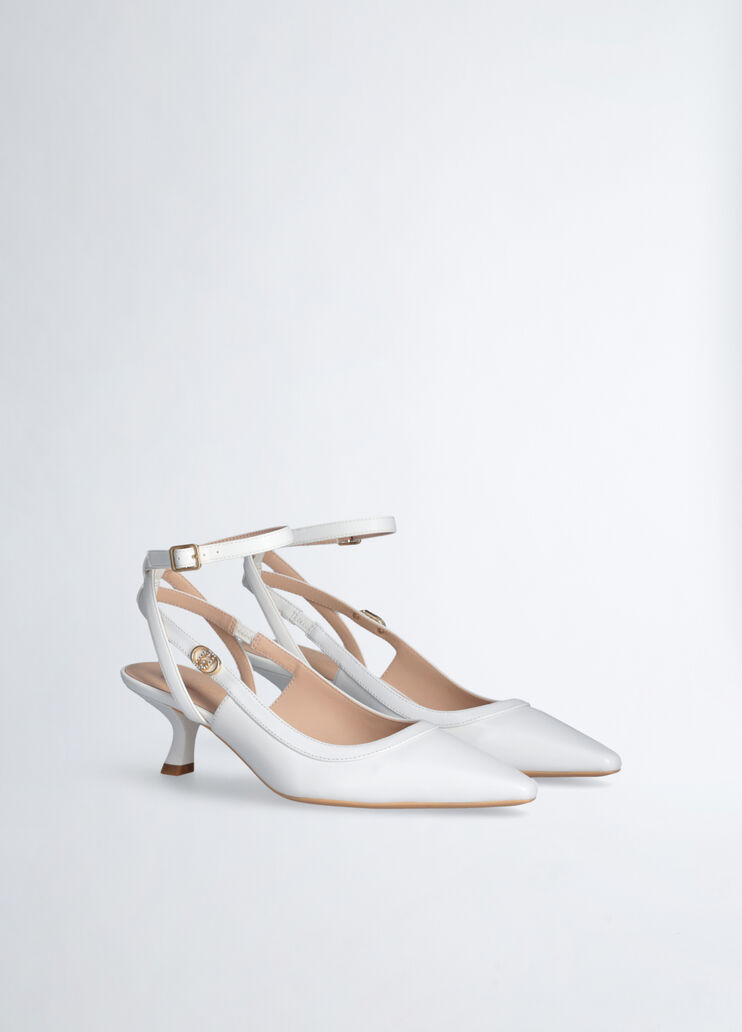 White slingbacks with low heel white Liu Jo - large image number 3 White slingbacks with low heel white Liu Jo - large image number 3