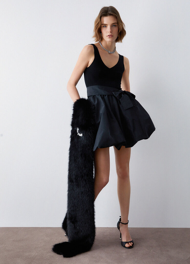 Kurzes Taftkleid schwarz Liu Jo - medium