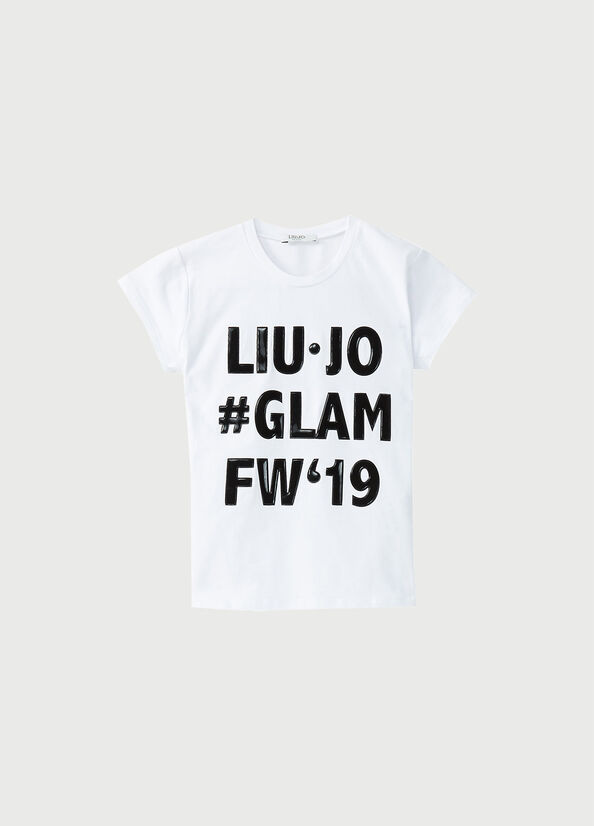 T-shirt with paint print White Liu Jo - large image number 0