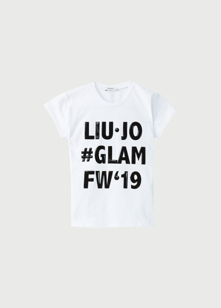 T-shirt with paint print White Liu Jo - large image number 0 T-shirt with paint print White Liu Jo - large image number 0