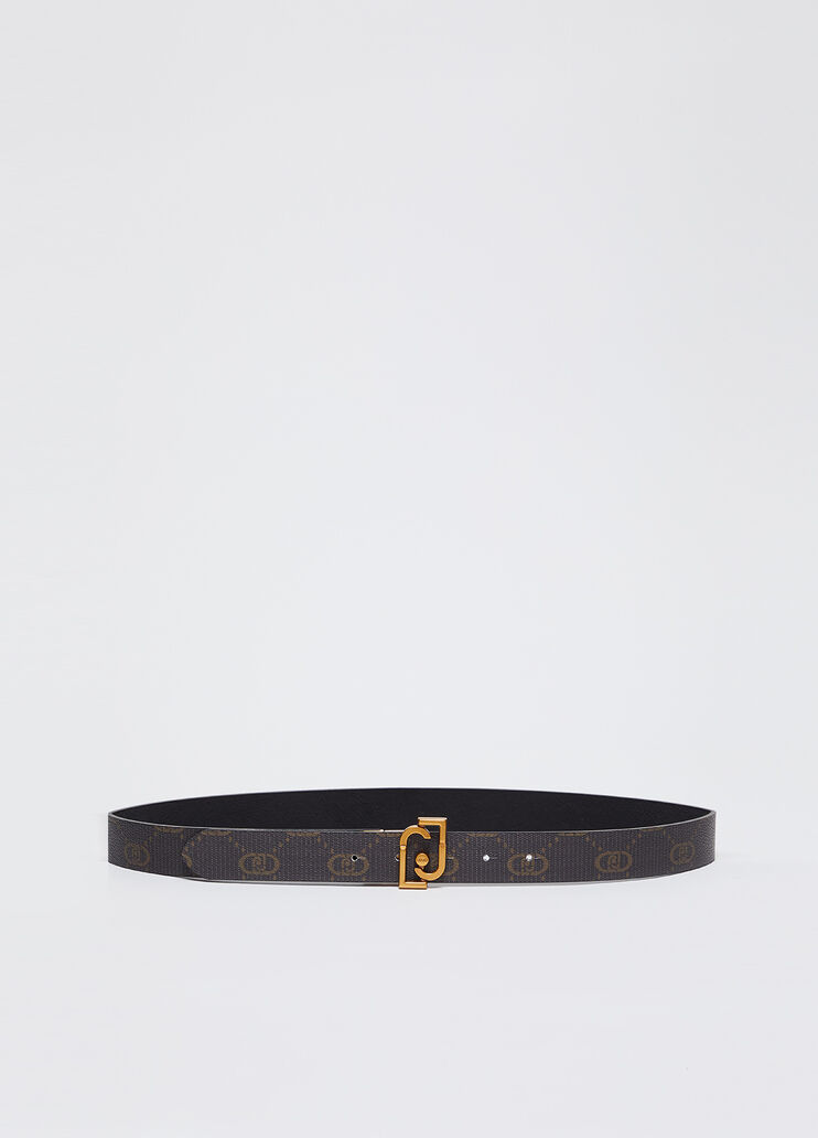 Reversible belt with logo buckle black Liu Jo - large image number 4 Reversible belt with logo buckle black Liu Jo - large image number 4