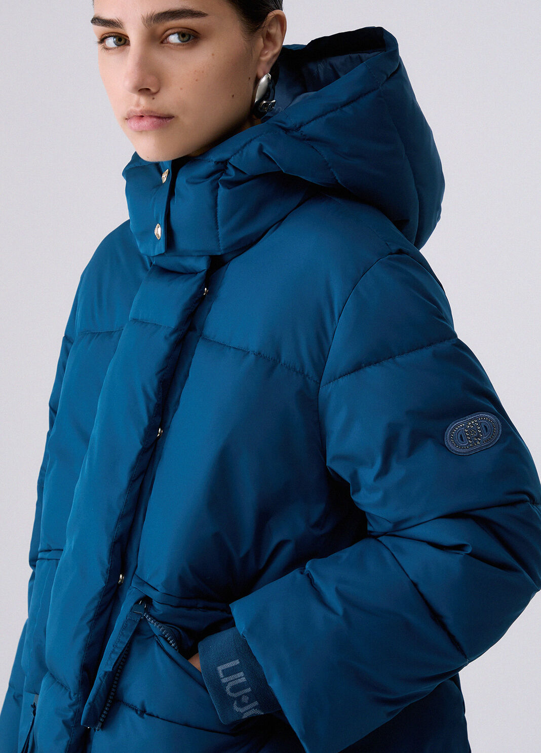 Oversized jacket with hood blue Liu Jo - large image number 4