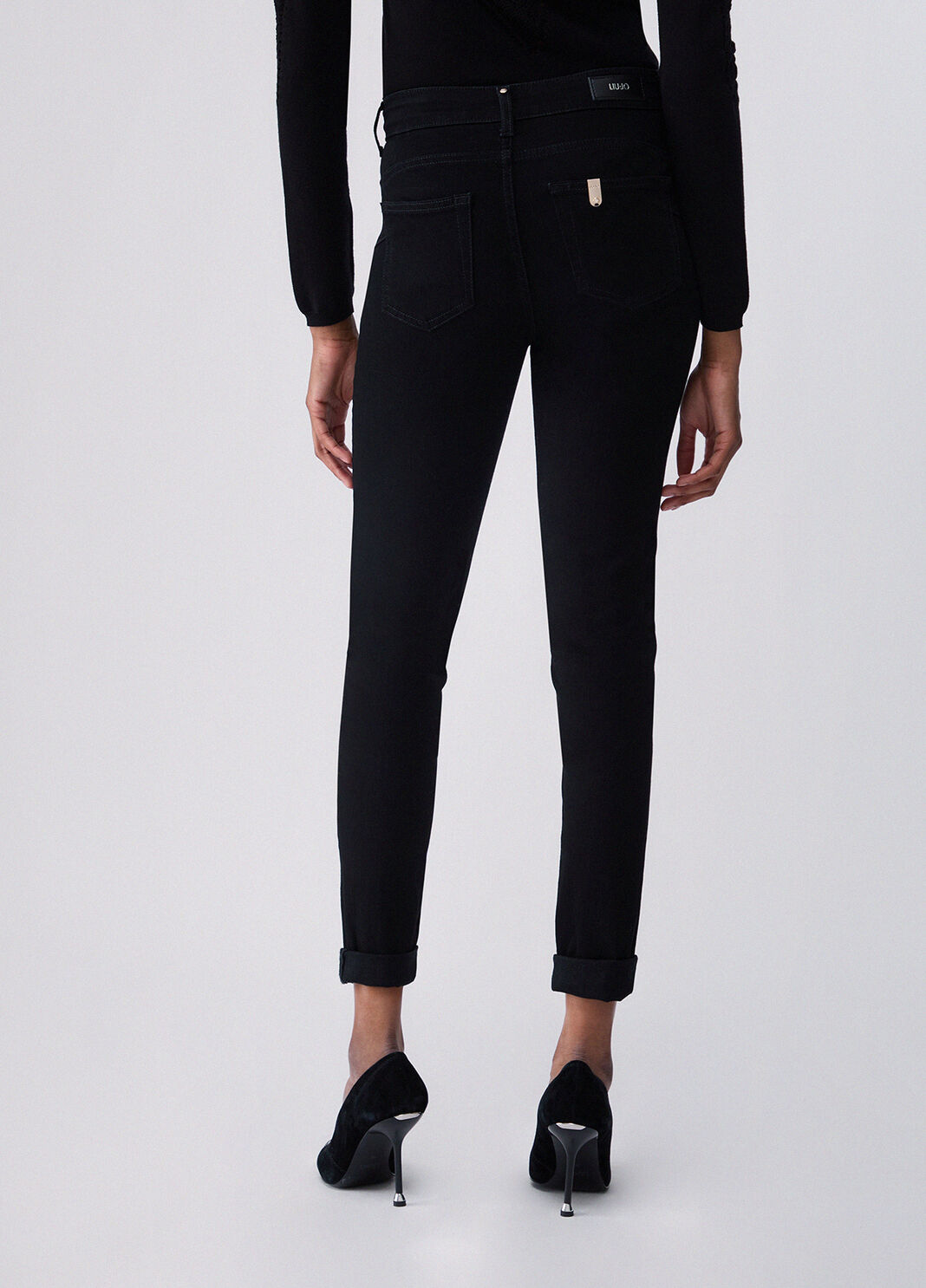 Jeans skinny con bottoni decorativi denim nero Liu Jo - large image number 1
