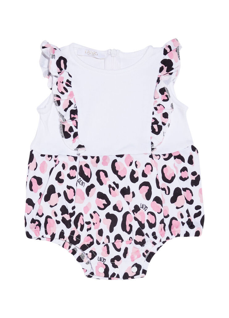 Infant Romper Suit  white/leopard print Liu Jo - large image number 0 Infant Romper Suit  white/leopard print Liu Jo - large image number 0