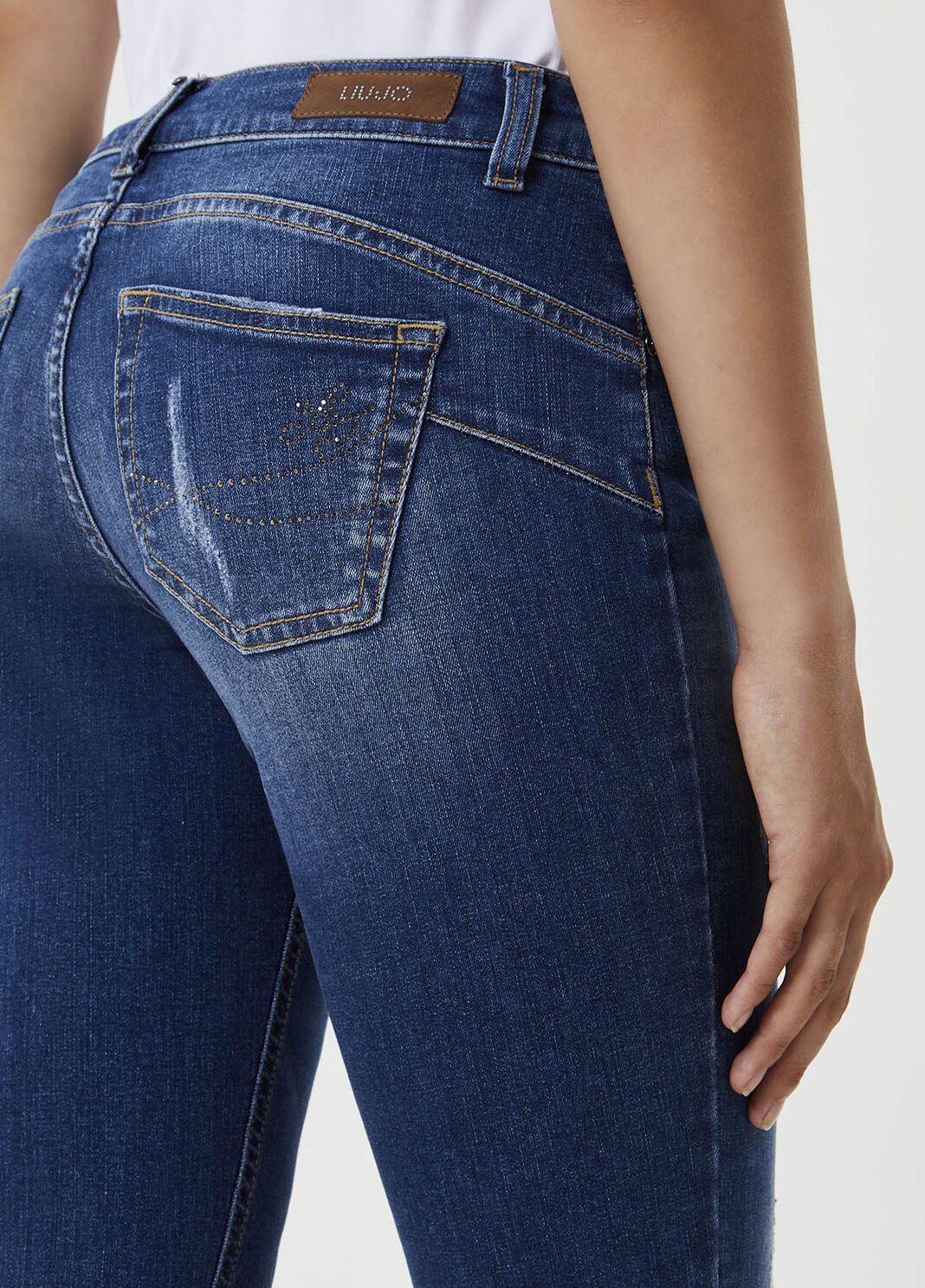 Bootcut jeans with gemstones Blue Liu Jo - large image number 2