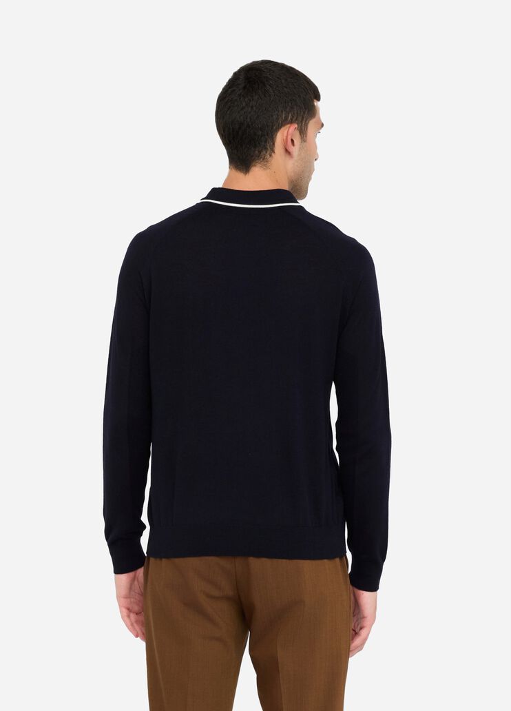 Wool polo shirt dark blue Liu Jo - large image number 1 Wool polo shirt dark blue Liu Jo - large image number 1