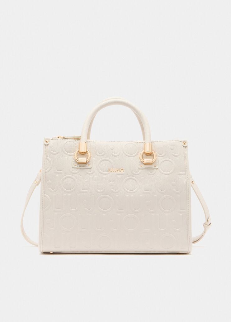Medium satchel with logo white Liu Jo - medium Medium satchel with logo white Liu Jo - medium