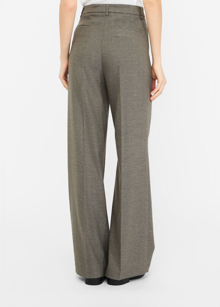 Pantalón recto con pinza beige oscuro Liu Jo - large image number 1 Pantalón recto con pinza beige oscuro Liu Jo - large image number 1