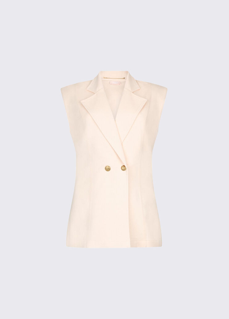 Vest with padded shoulders cream Liu Jo - large image number 6