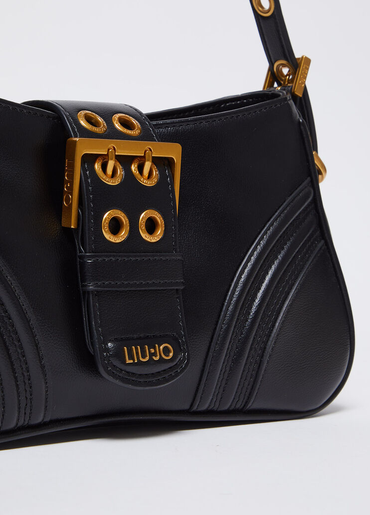 Shoulder bag with buckle colour black | Liu Jo