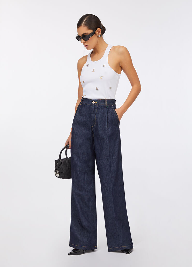 Flared chino-style jeans classic wash Liu Jo - large image number 4