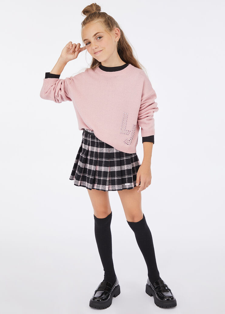 Chequered cotton skirt pink check Liu Jo - large image number 2