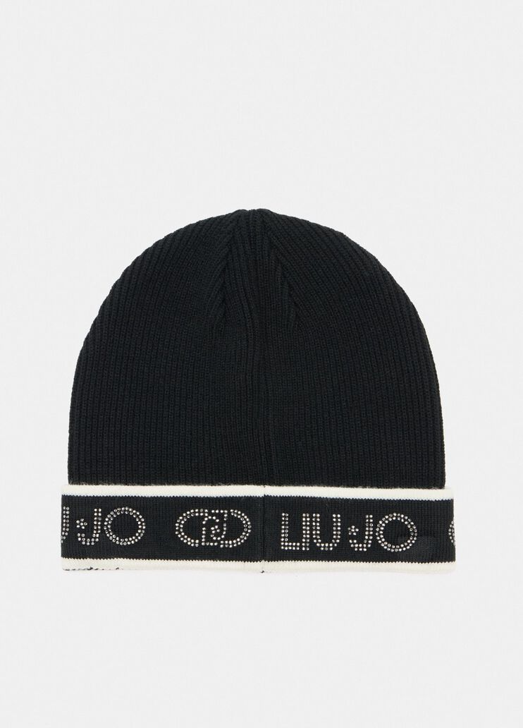 Beanie hat with logo black Liu Jo - large image number 2 Beanie hat with logo black Liu Jo - large image number 2