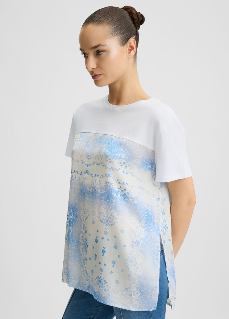 T-shirt with print white/light blue Liu Jo - large image number 2 T-shirt with print white/light blue Liu Jo - large image number 2