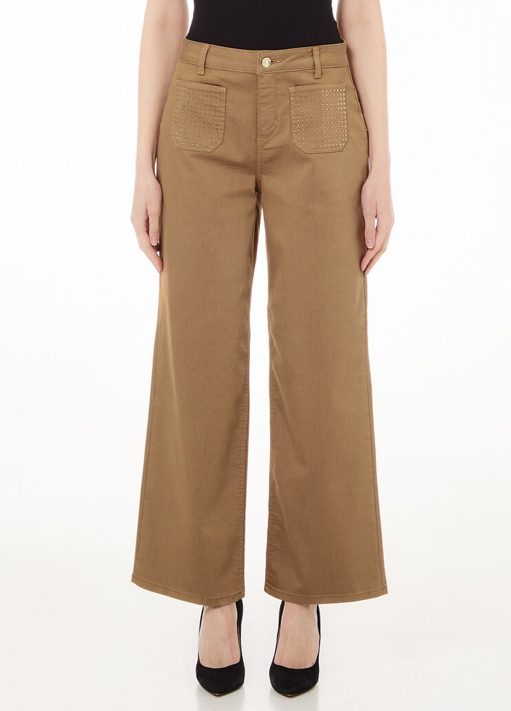 Ausgestellte Cropped-Hose Sand Liu Jo - medium Ausgestellte Cropped-Hose Sand Liu Jo - medium