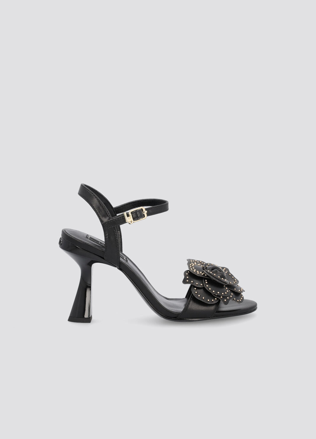 Sandales &agrave; talons et fleur clout&eacute;e noir Liu Jo - large image number 0