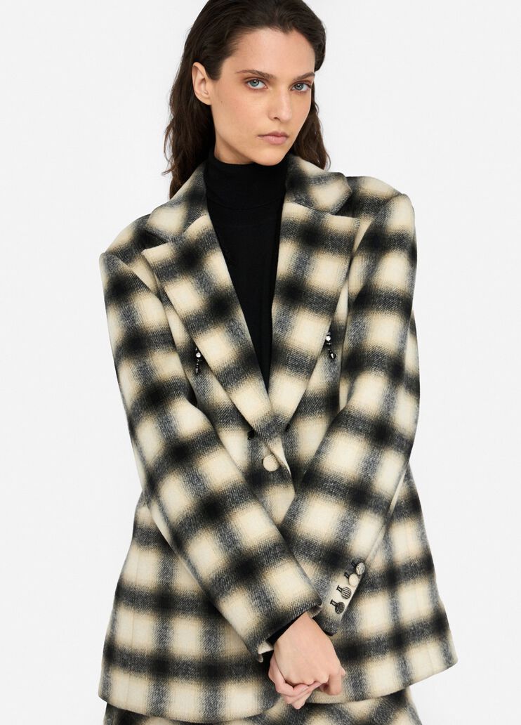 Chequered jacket with bejewelled embroidery check Liu Jo - large image number 4