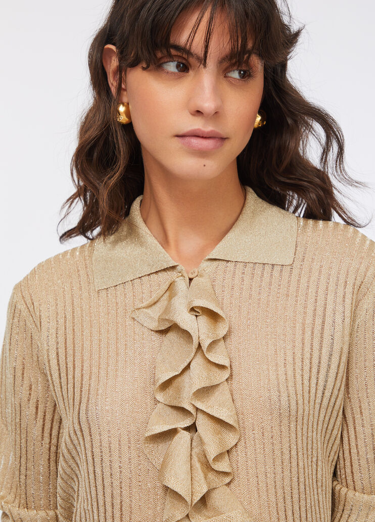 Lurex® knit shirt gold Liu Jo - medium
