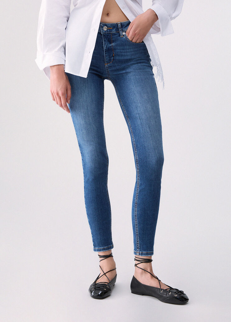 Jeans skinny a vita alta denim blu scuro Liu Jo - medium