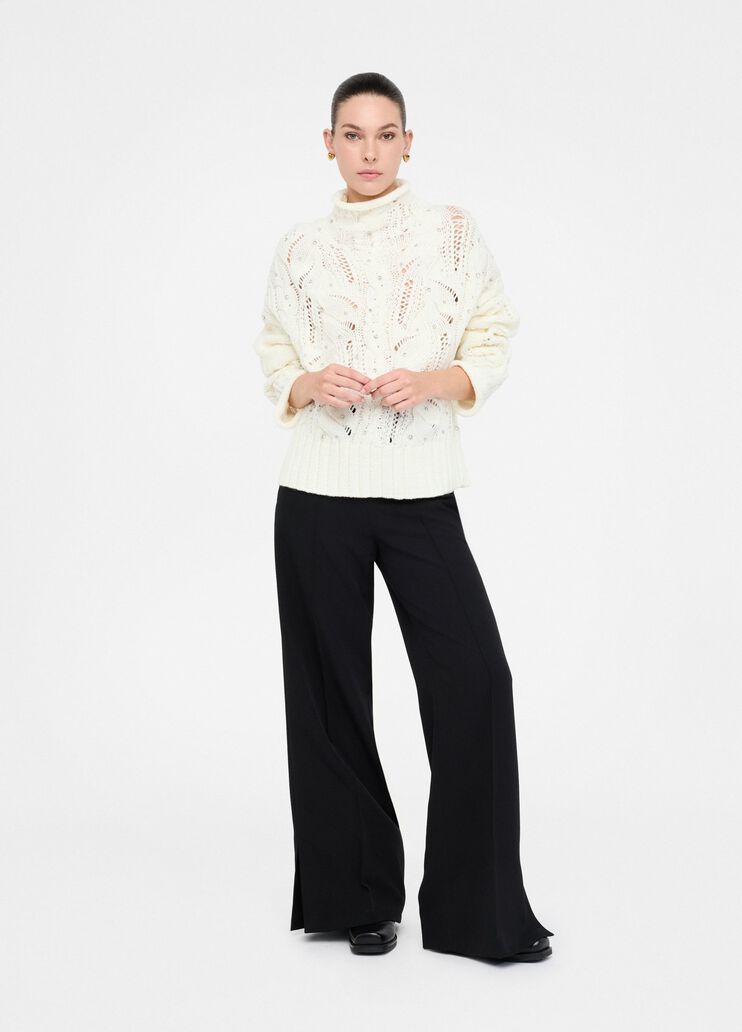 Flared trousers with slits black Liu Jo - medium Flared trousers with slits black Liu Jo - medium