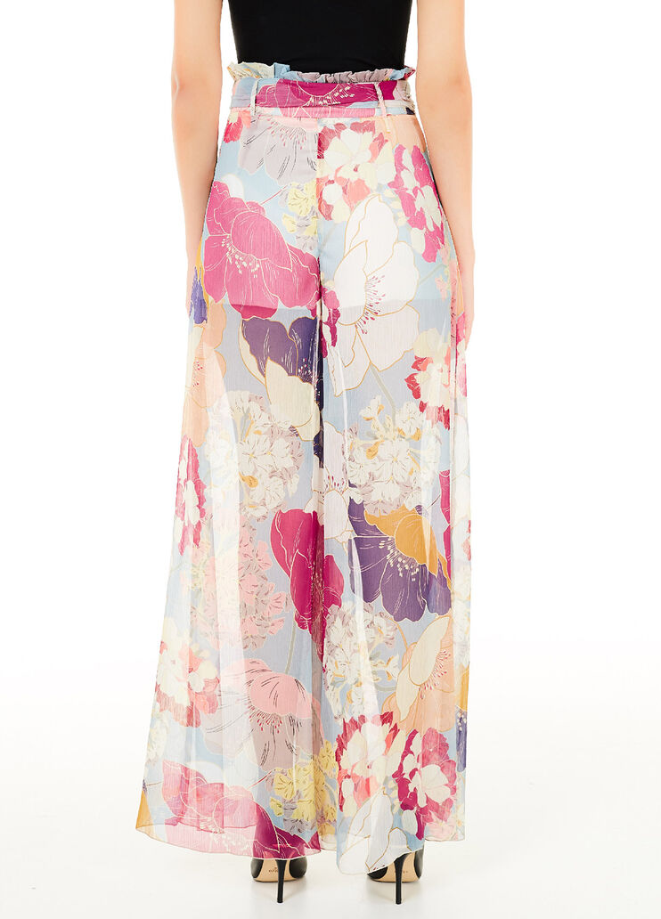Palazzo trousers with print Floral Liu Jo - large image number 1 Palazzo trousers with print Floral Liu Jo - large image number 1