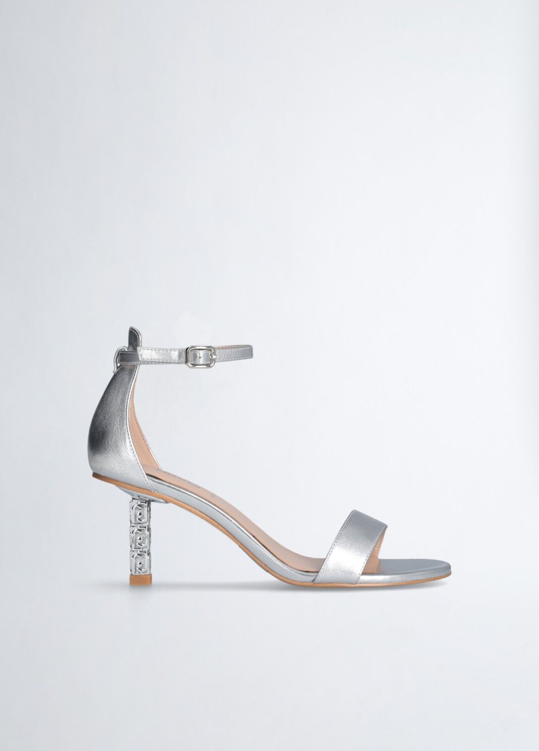 Sandals with branded heel silver Liu Jo - large image number 0