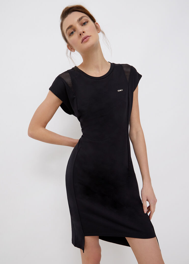 Vestido con inserciones de malla negro Liu Jo - large image number 0 Vestido con inserciones de malla negro Liu Jo - large image number 0