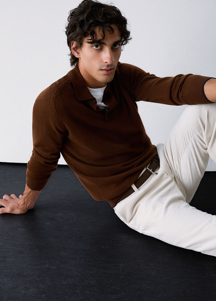 Polo in lana e cashmere marrone Liu Jo - medium