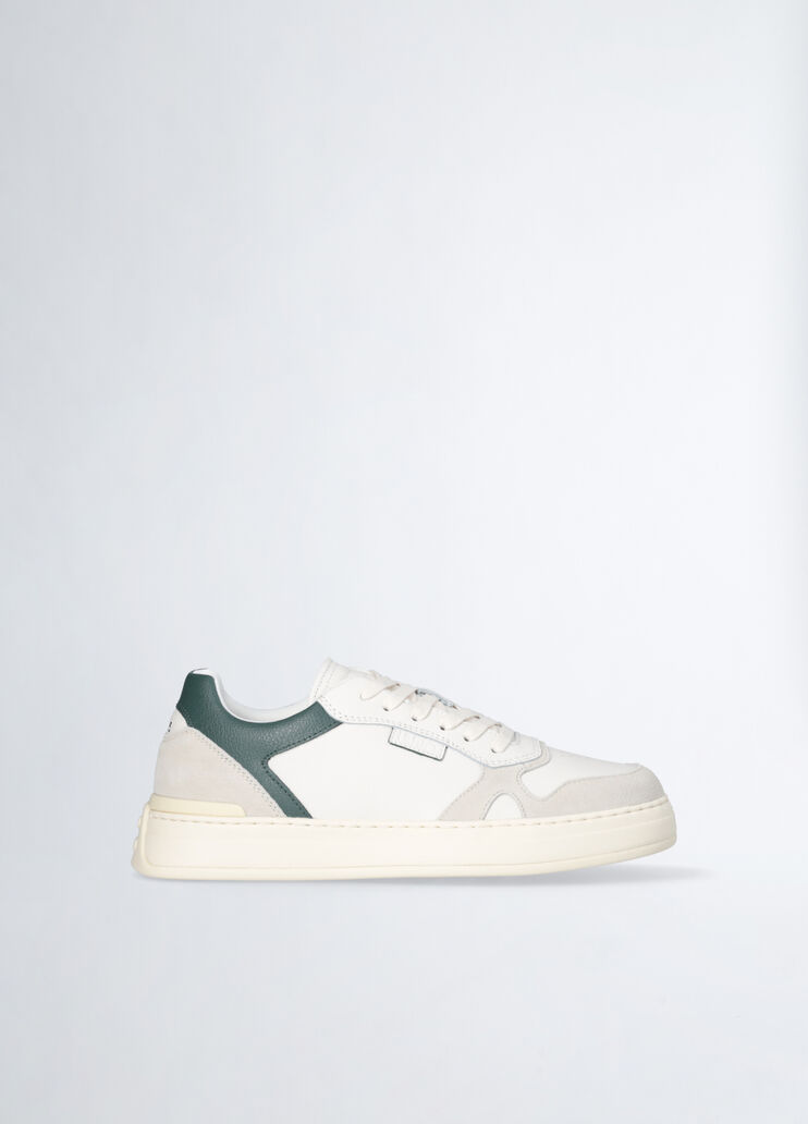 Men's leather sneakers white/green Liu Jo - medium Men's leather sneakers white/green Liu Jo - medium