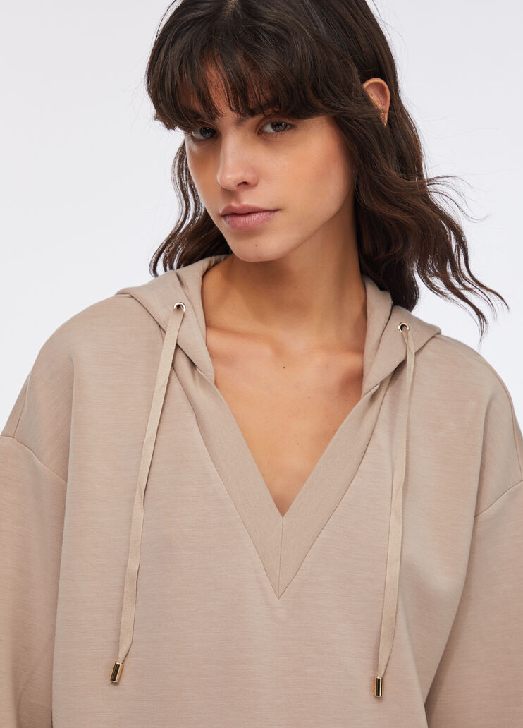 Felpa in scuba con cappuccio champagne Liu Jo - medium