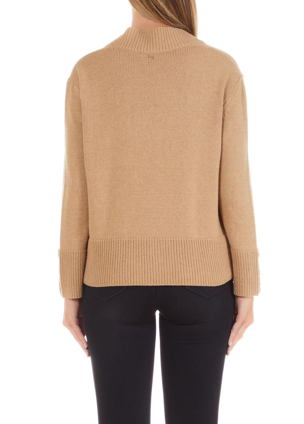 Pull avec boutons d&eacute;coratifs camel Liu Jo - large image number 1