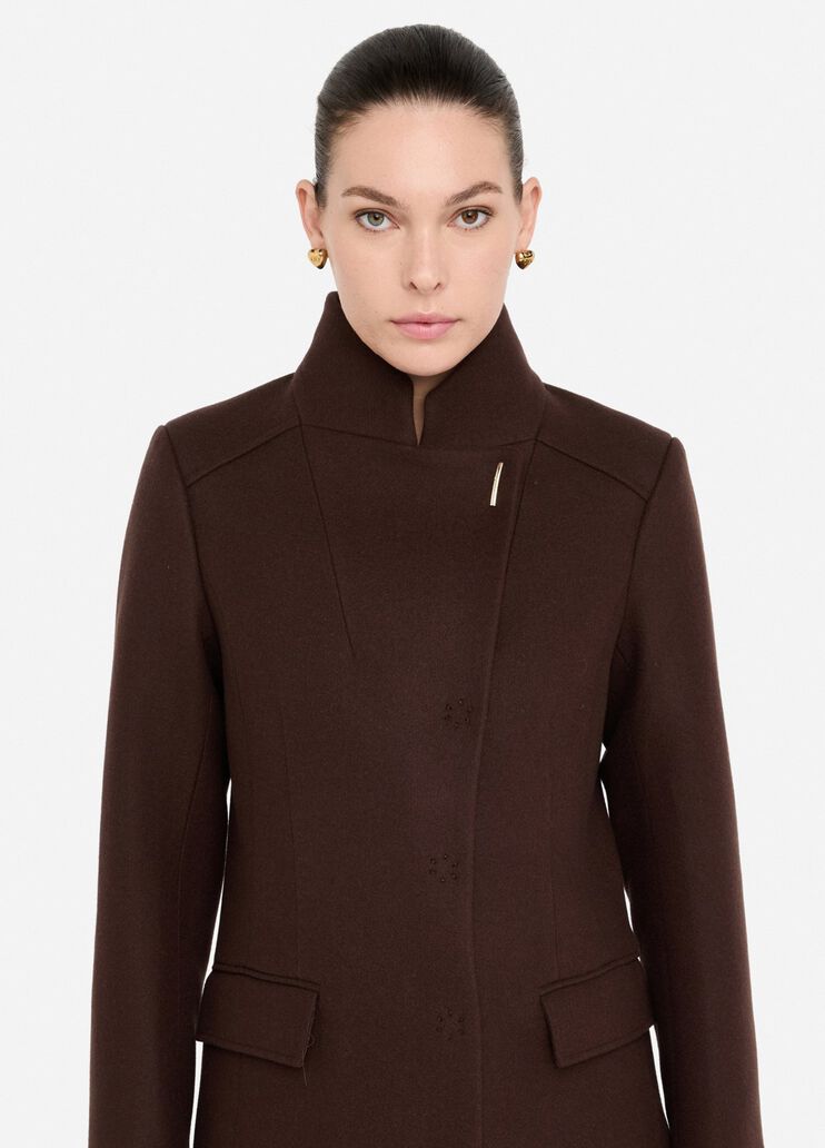Double cloth coat chocolate Liu Jo - large image number 2  Double cloth coat chocolate Liu Jo - large image number 2