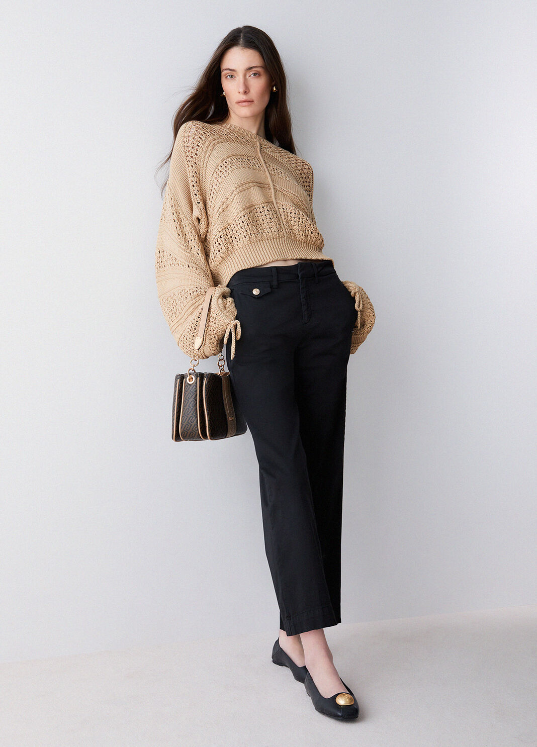 Брюки-чинос с клапанами черный Liu Jo - large image number 2