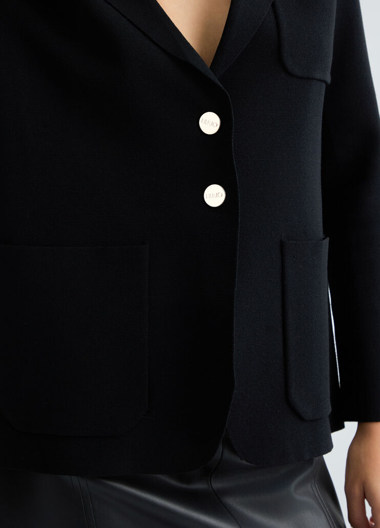 Black knit jacket black Liu Jo - large image number 3 Black knit jacket black Liu Jo - large image number 3