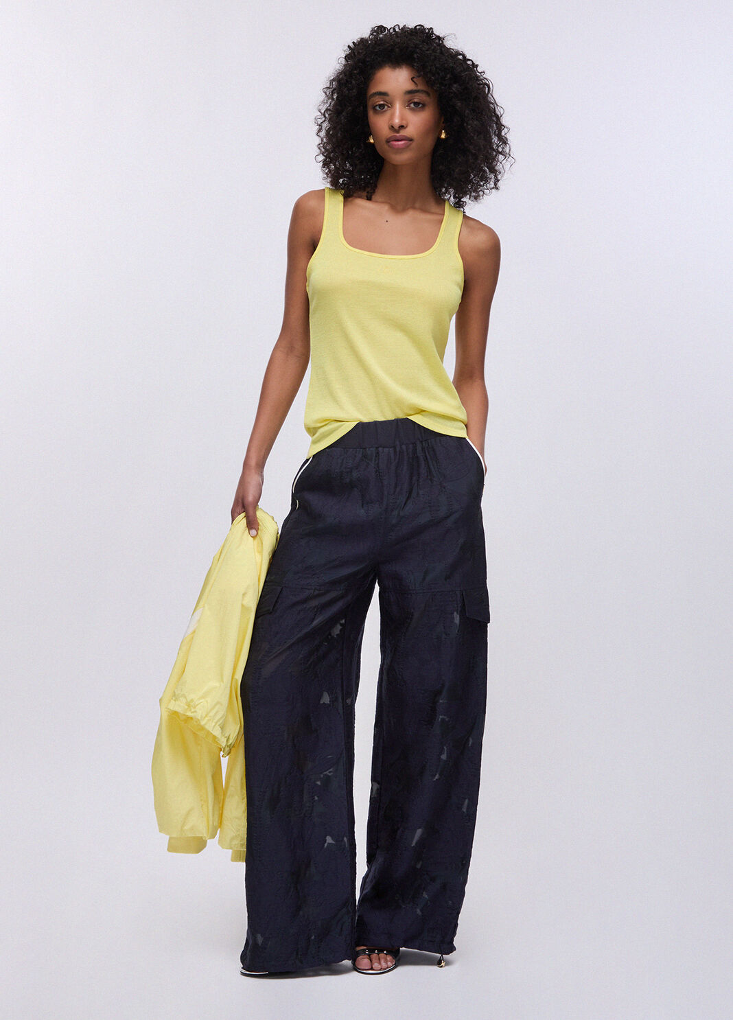 Hose aus Jacquard-Organza Dunkelblau Liu Jo - large image number 5