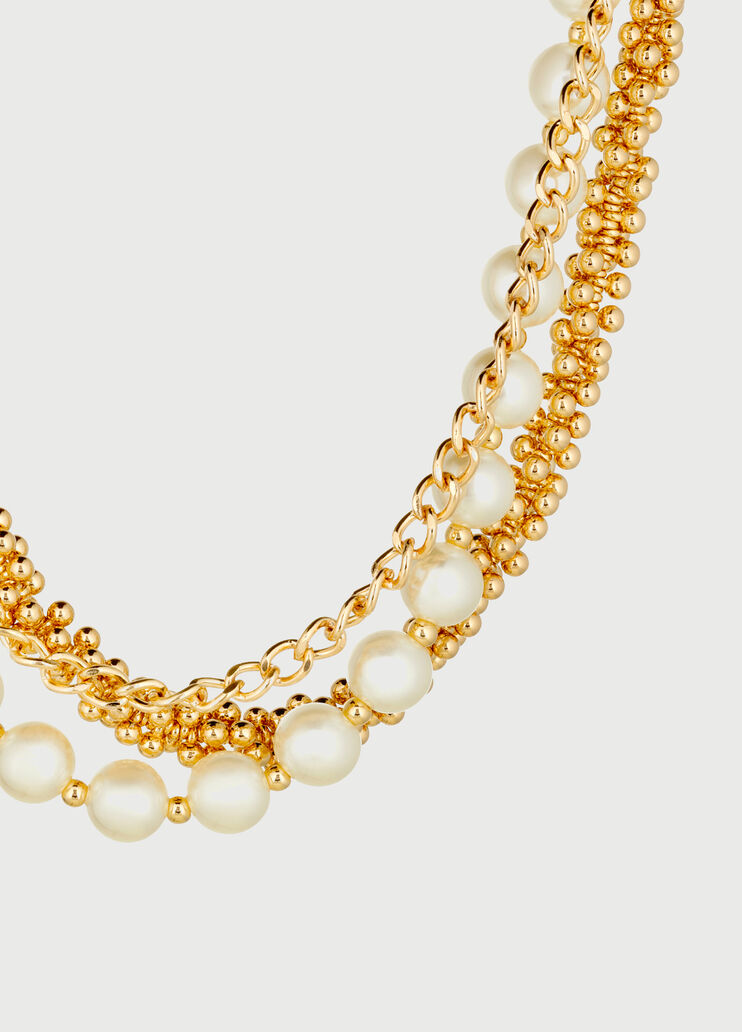 Collana multifilo con perle Acciaio Liu Jo - large image number 1 Collana multifilo con perle Acciaio Liu Jo - large image number 1