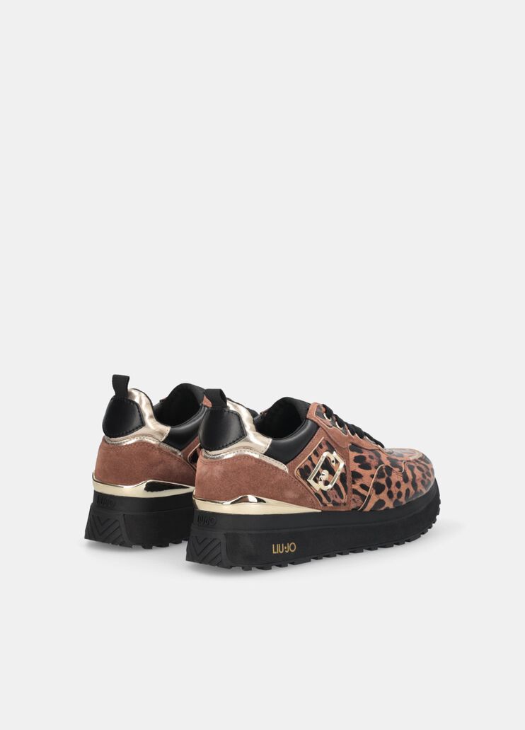 Animal print patent leather platform sneakers leopard print Liu Jo - medium