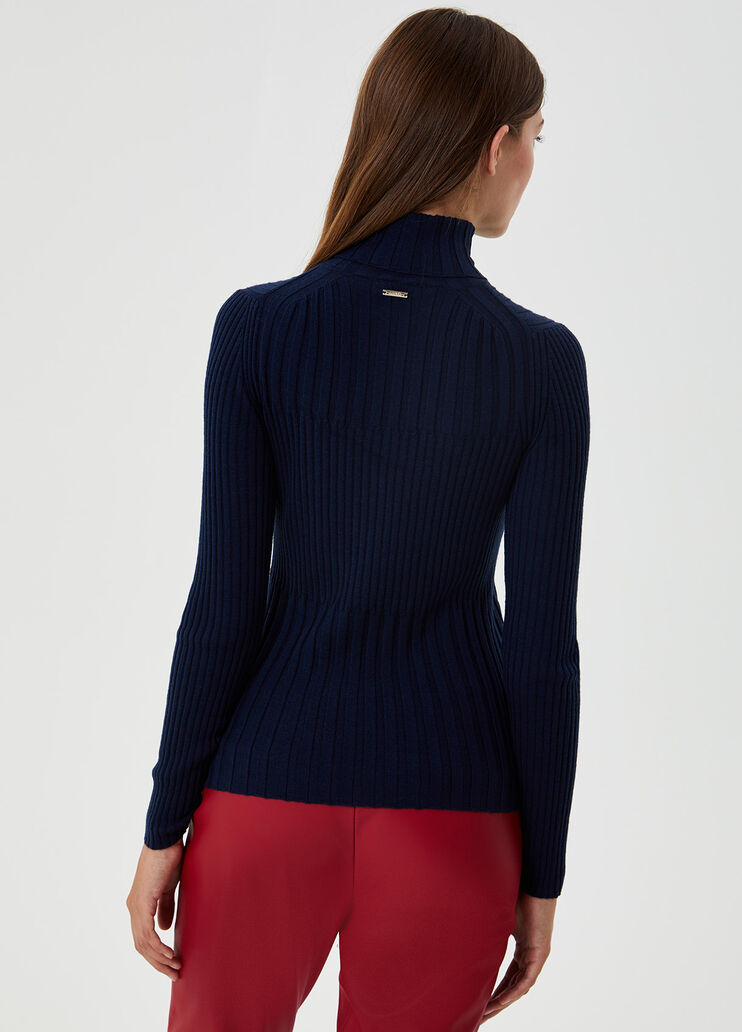 Ribbed turtleneck Dark blue Liu Jo - large image number 1