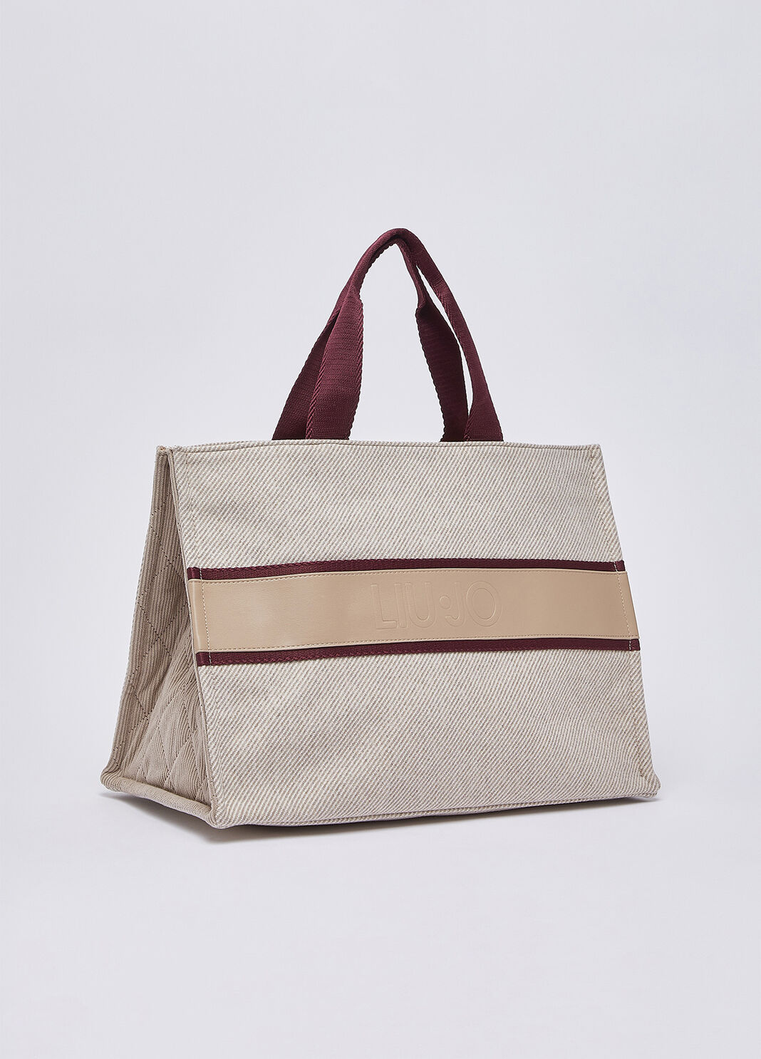 Bag tote large in wool cloth beige Liu Jo - large image number 2