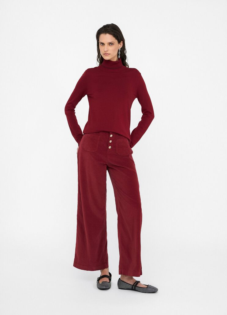 Pull à col roulé avec détails en Lurex® rouge Liu Jo - medium