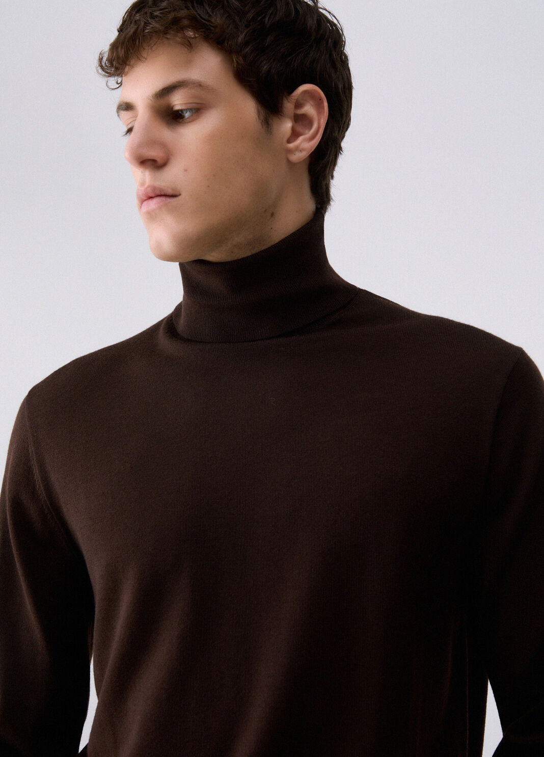Turtleneck sweater in wool merino brown Liu Jo - large image number 4