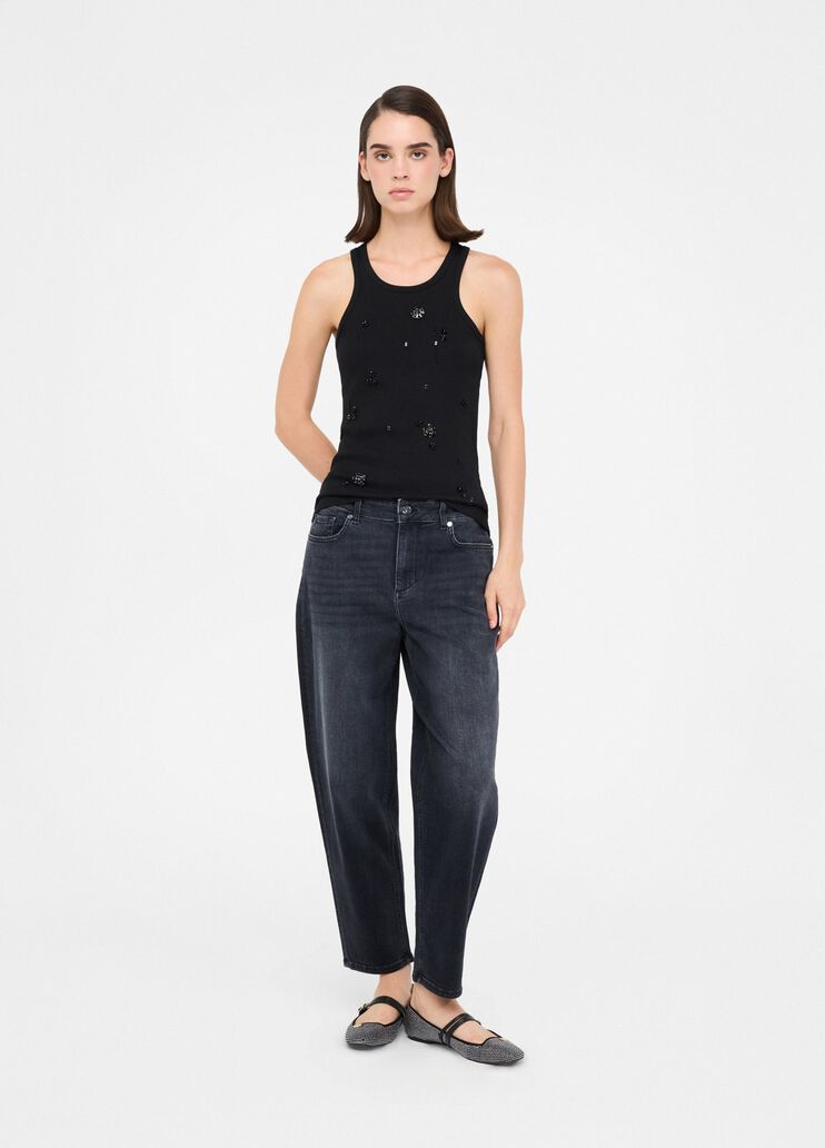 Carrot fit jeans black denim Liu Jo - medium Carrot fit jeans black denim Liu Jo - medium