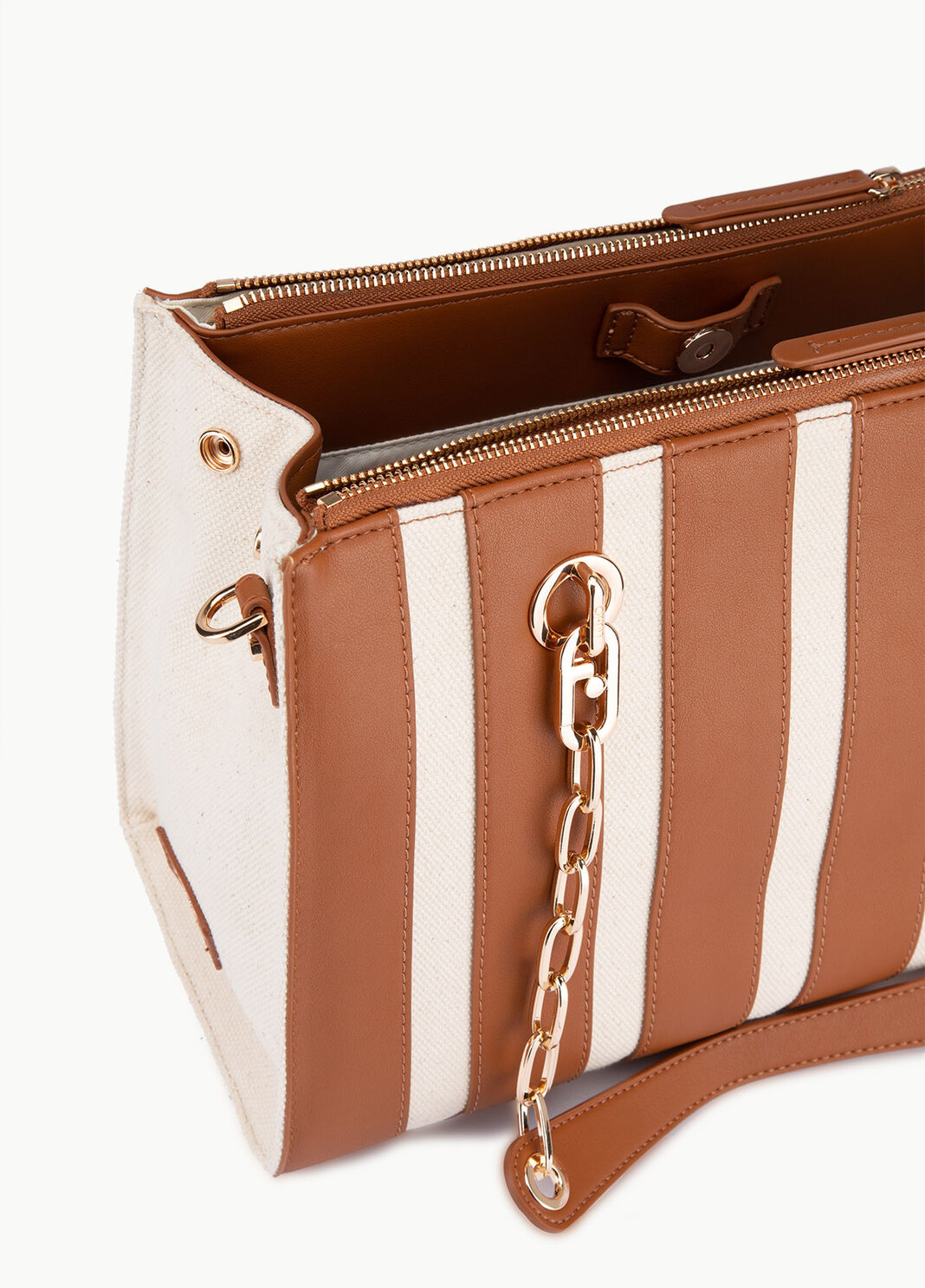 Shopping bag a righe Marrone Liu Jo - large image number 4