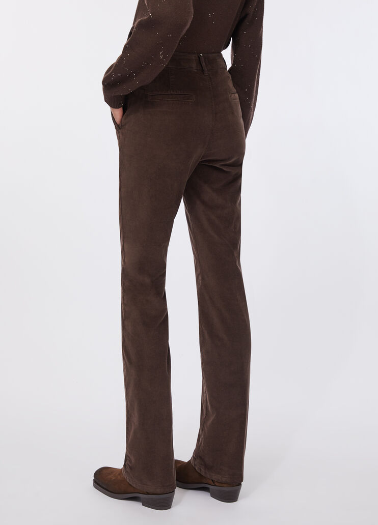 Bootcut-Hose aus Samt Schokolade Liu Jo - large image number 1