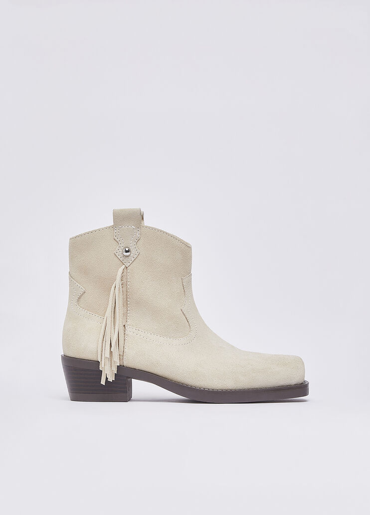 Suede cowboy ankle boots white Liu Jo - medium