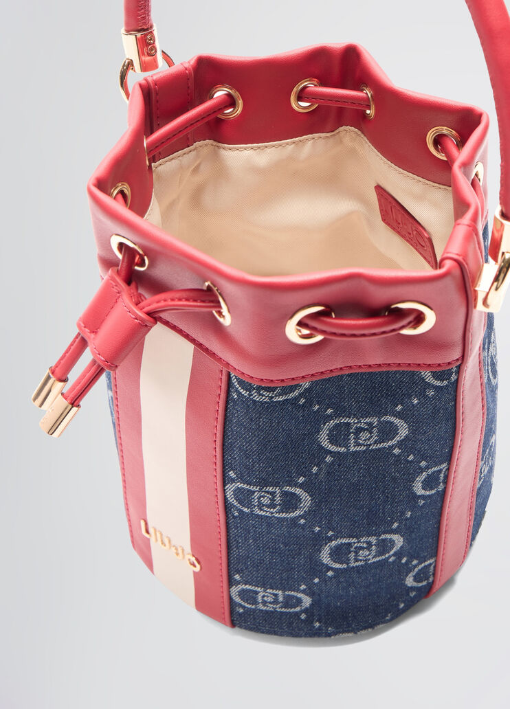 Small jacquard bucket bag dark denim Liu Jo - large image number 6 Small jacquard bucket bag dark denim Liu Jo - large image number 6