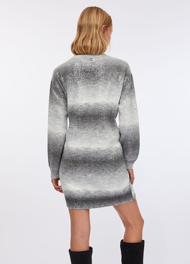 Abito in maglia con paillettes grigio Liu Jo - large image number 1