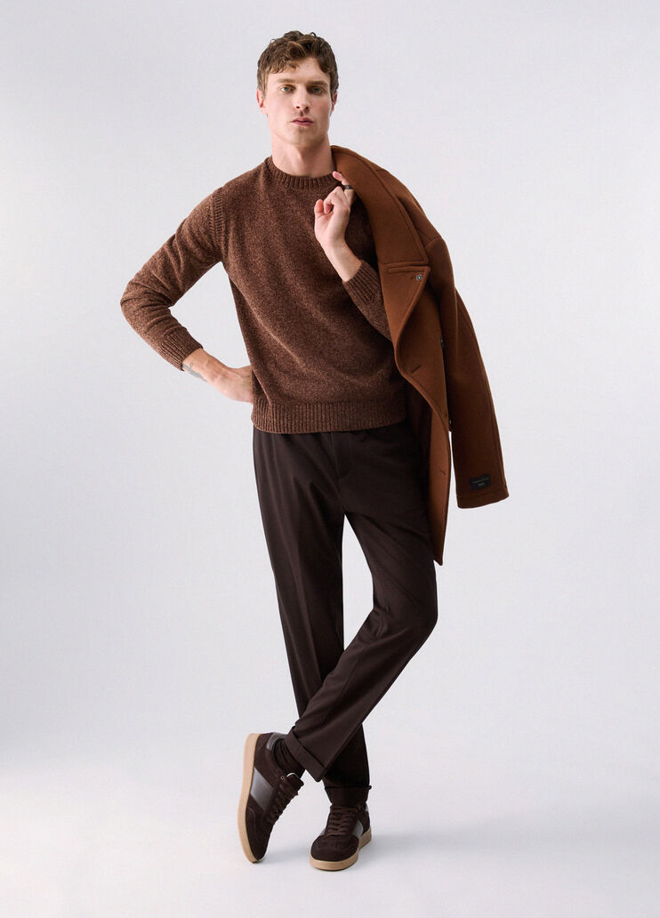 Pull Ras-du-Cou en Chenille marron Liu Jo - medium