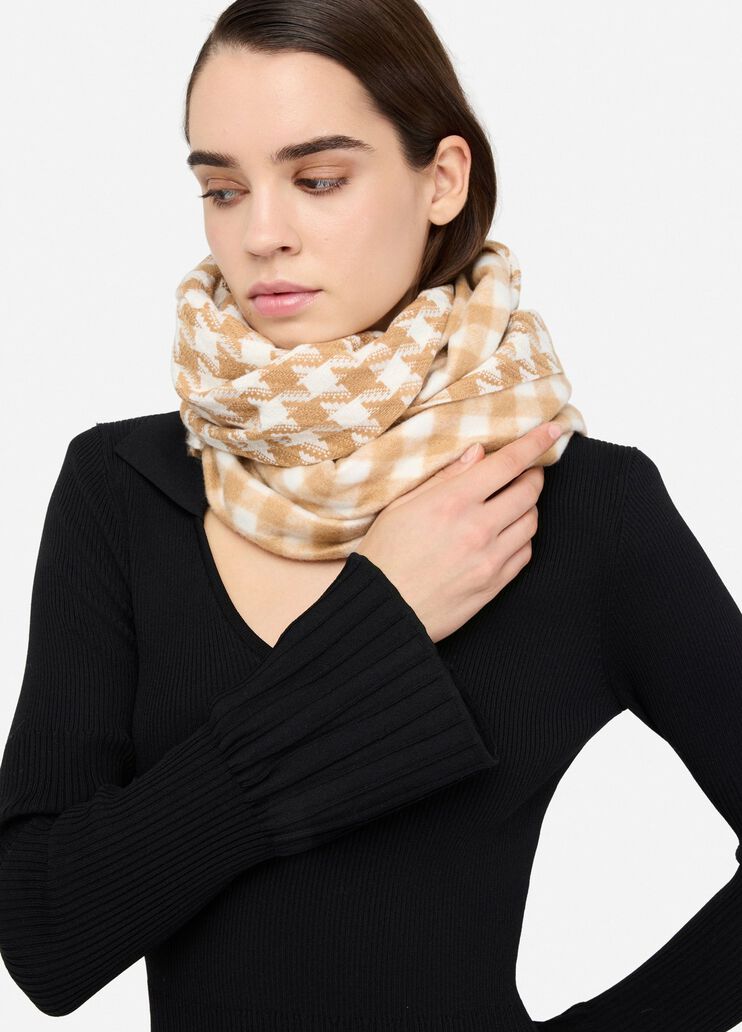 Houndstooth stole camel Liu Jo - medium Houndstooth stole camel Liu Jo - medium