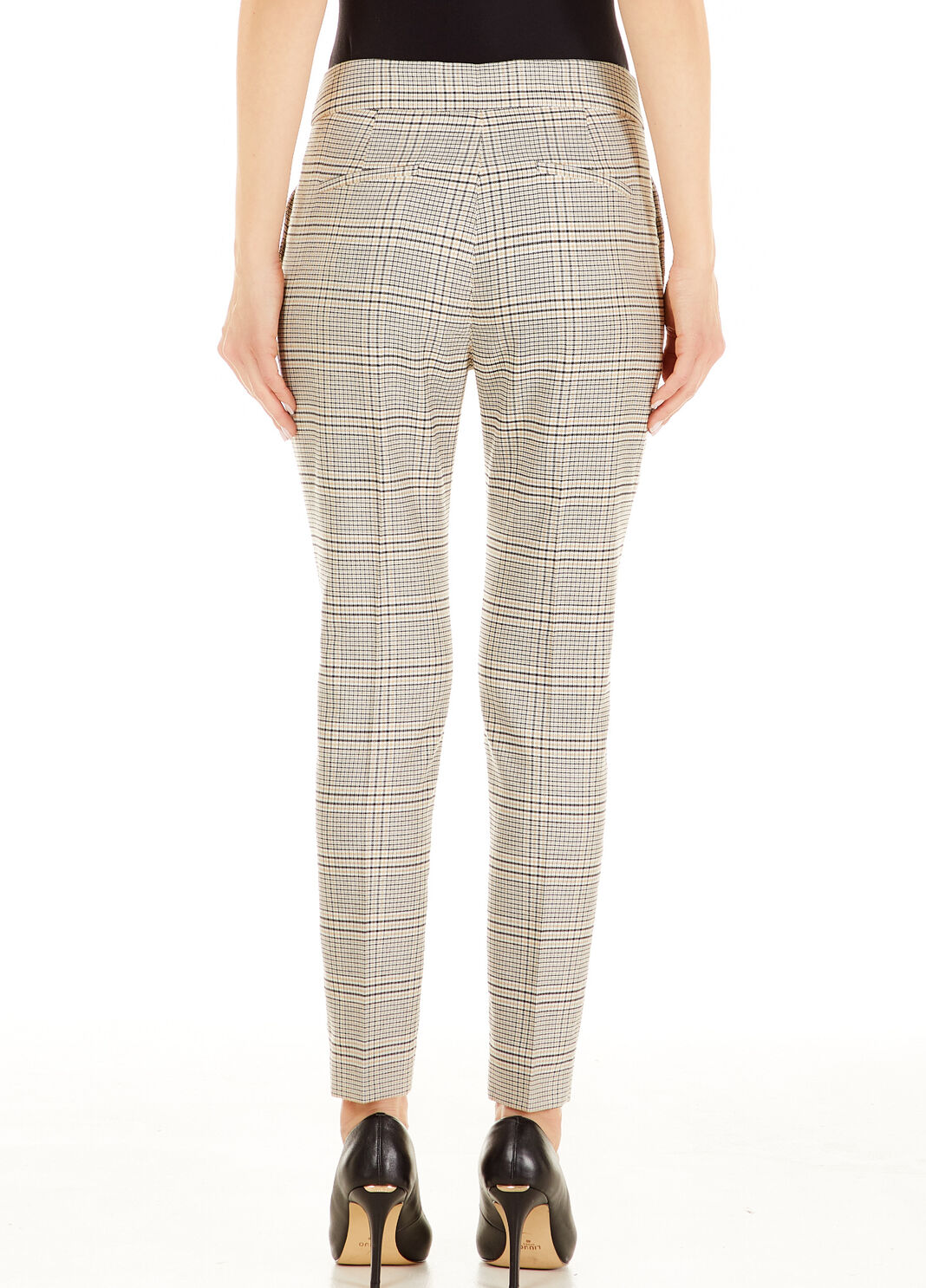 Tartan cigarette trousers natural check Liu Jo - large image number 1